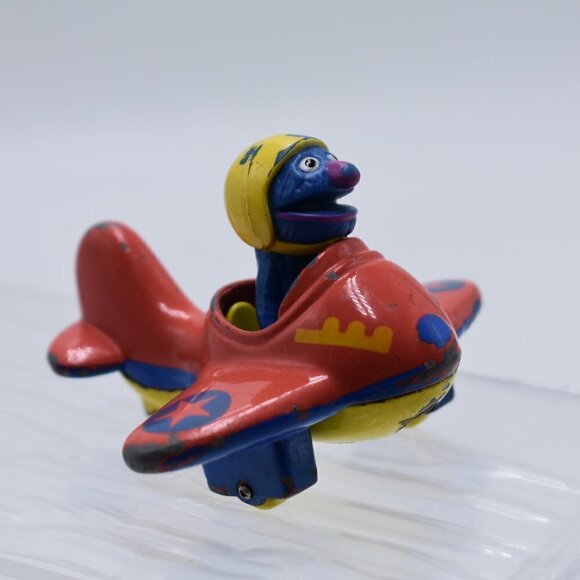 Playskool Grover Airplane Sesame Street 1986 Muppets Plane Red Die Cast - Picture 3 of 6